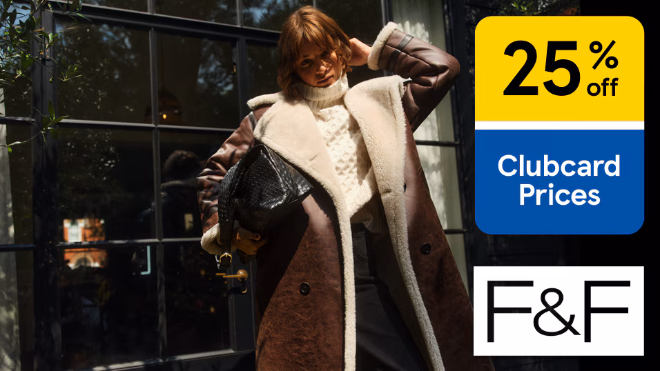 Stay warm this season with autumn coats and cosy fleeces at Clubcard Prices*
