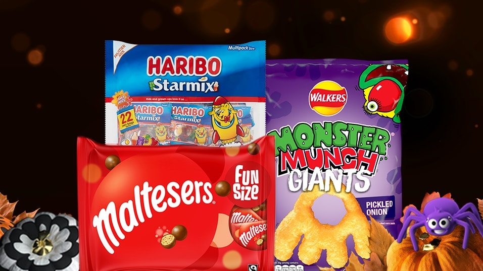 Shop Halloween top picks, sweets, treats and party food at Tesco